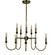 10-Light Antique Brass/Matte Black Nicole Chandelier (84|4795 AB/MBLACK)