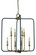 8-Light Polished Nickel/Matte Black Boulevard Chandelier (84|4918 PN/MBLACK)