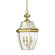 Lancaster traditional 3-light outdoor exterior pendant in polished brass gold finish with clear curv (38|6039-02)