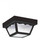 Outdoor Ceiling traditional 1-light outdoor exterior ceiling flush mount in black finish with clear (38|7567-32)