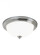 Geary transitional 2-light indoor dimmable ceiling flush mount fixture in brushed nickel silver fini (38|77064-962)