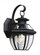 Lancaster traditional 1-light outdoor exterior small wall lantern sconce in black finish with clear (38|8037-12)