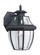 Lancaster traditional 1-light outdoor exterior medium wall lantern sconce in black finish with clear (38|8038-12)