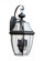 Lancaster traditional 3-light outdoor exterior wall lantern sconce in black finish with clear curved (38|8040-12)