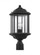 Kent traditional 1-light outdoor exterior post lantern in black finish with clear beveled glass pane (38|82029-12)