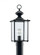 Jamestowne transitional 1-light outdoor exterior post lantern in black finish with clear beveled gla (38|8257-12)