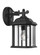 Kent traditional 1-light outdoor exterior small wall lantern sconce in black finish with clear bevel (38|84029-12)