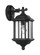 Kent traditional 1-light outdoor exterior medium wall lantern sconce in black finish with clear beve (38|84030-12)