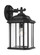 Kent traditional 1-light outdoor exterior large wall lantern sconce in black finish with clear bevel (38|84031-12)