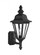 Brentwood traditional 1-light outdoor exterior uplight wall lantern sconce in black finish with clea (38|8824-12)