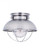 Sebring transitional 1-light outdoor exterior ceiling flush mount in brushed stainless silver finish (38|8869-98)