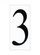 Address light collection traditional white plastic number 3 tile (38|90613-68)