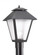 Polycarbonate Outdoor traditional 1-light outdoor exterior large post lantern in black finish with f (38|82065-12)