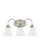 Holman traditional 3-light indoor dimmable bath vanity wall sconce in brushed nickel silver finish w (38|44807-962)
