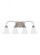 Holman traditional 4-light indoor dimmable bath vanity wall sconce in brushed nickel silver finish w (38|44808-962)