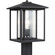Hunnington contemporary 1-light outdoor exterior post lantern in black finish with clear seeded glas (38|82027-12)