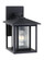 Hunnington contemporary 1-light outdoor exterior small wall lantern in black finish with clear seede (38|88025-12)