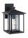 Hunnington contemporary 1-light outdoor exterior medium wall lantern in black finish with clear seed (38|88027-12)