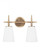 Driscoll contemporary 2-light indoor dimmable bath vanity wall sconce in satin brass gold finish wit (38|4440402-848)