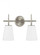 Driscoll contemporary 2-light indoor dimmable bath vanity wall sconce in brushed nickel silver finis (38|4440402-962)