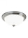 Geary transitional 2-light indoor dimmable ceiling flush mount fixture in chrome silver finish with (38|77064-05)