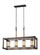 Dunning contemporary 4-light indoor dimmable linear ceiling chandelier pendant light in stardust fin (38|6613304-846)