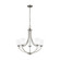 Hanford traditional 5-light indoor dimmable ceiling chandelier pendant light in brushed nickel silve (38|3124505-962)