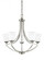 Hanford traditional 5-light indoor dimmable ceiling chandelier pendant light in brushed nickel silve (38|3124505-962)