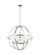 Alturas contemporary 9-light indoor dimmable ceiling chandelier pendant light in brushed nickel silv (38|3124609-962)