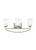 Hanford traditional 3-light indoor dimmable bath vanity wall sconce in brushed nickel silver finish (38|4424503-962)