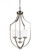 Hanford traditional 3-light indoor dimmable ceiling pendant hanging chandelier pendant light in brus (38|5224503-962)