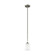 Hanford traditional 1-light indoor dimmable ceiling hanging single pendant light in brushed nickel s (38|6124501-962)