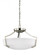 Hanford traditional 3-light indoor dimmable ceiling flush mount in brushed nickel silver finish with (38|7724503-962)