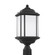 Kent traditional 1-light outdoor exterior post lantern in black finish with satin etched glass panel (38|82529-12)