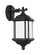 Kent traditional 1-light outdoor exterior medium wall lantern sconce in black finish with satin etch (38|84530-12)