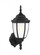 Bakersville traditional 1-light outdoor exterior round wall lantern sconce in black finish with sati (38|89940-12)