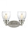 Belton transitional 2-light indoor dimmable bath vanity wall sconce in brushed nickel silver finish (38|4414502-962)