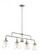 Belton transitional 4-light indoor dimmable linear ceiling chandelier pendant light in brushed nicke (38|6614504-962)