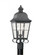Chatham traditional 2-light LED outdoor exterior post lantern in oxidized bronze finish with clear s (38|8262EN-46)