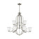 Emmons traditional 9-light indoor dimmable ceiling chandelier pendant light in brushed nickel silver (38|3139009-962)