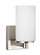 Hettinger transitional 1-light indoor dimmable bath vanity wall sconce in brushed nickel silver fini (38|4139101-962)