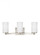 Hettinger transitional 3-light indoor dimmable bath vanity wall sconce in brushed nickel silver fini (38|4439103-962)