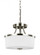 Hettinger transitional 2-light indoor dimmable ceiling flush mount in brushed nickel silver finish w (38|7739102-962)