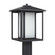 Hunnington contemporary 1-light outdoor exterior post lantern in black finish with etched seeded gla (38|89129-12)
