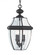 Lancaster traditional 3-light LED outdoor exterior pendant in black finish with clear curved beveled (38|6039EN-12)