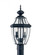 Lancaster traditional 2-light LED outdoor exterior post lantern in black finish with clear curved be (38|8229EN-12)