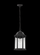 Sevier traditional 1-light outdoor exterior ceiling hanging pendant in black finish with clear glass (38|6238701-12)