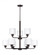 Canfield modern 9-light LED indoor dimmable ceiling chandelier pendant light in bronze finish with e (38|3128809EN3-710)