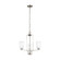 Franport transitional 3-light indoor dimmable ceiling chandelier pendant light in brushed nickel sil (38|3128903-962)