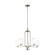 Franport transitional 5-light indoor dimmable ceiling chandelier pendant light in brushed nickel sil (38|3128905-962)